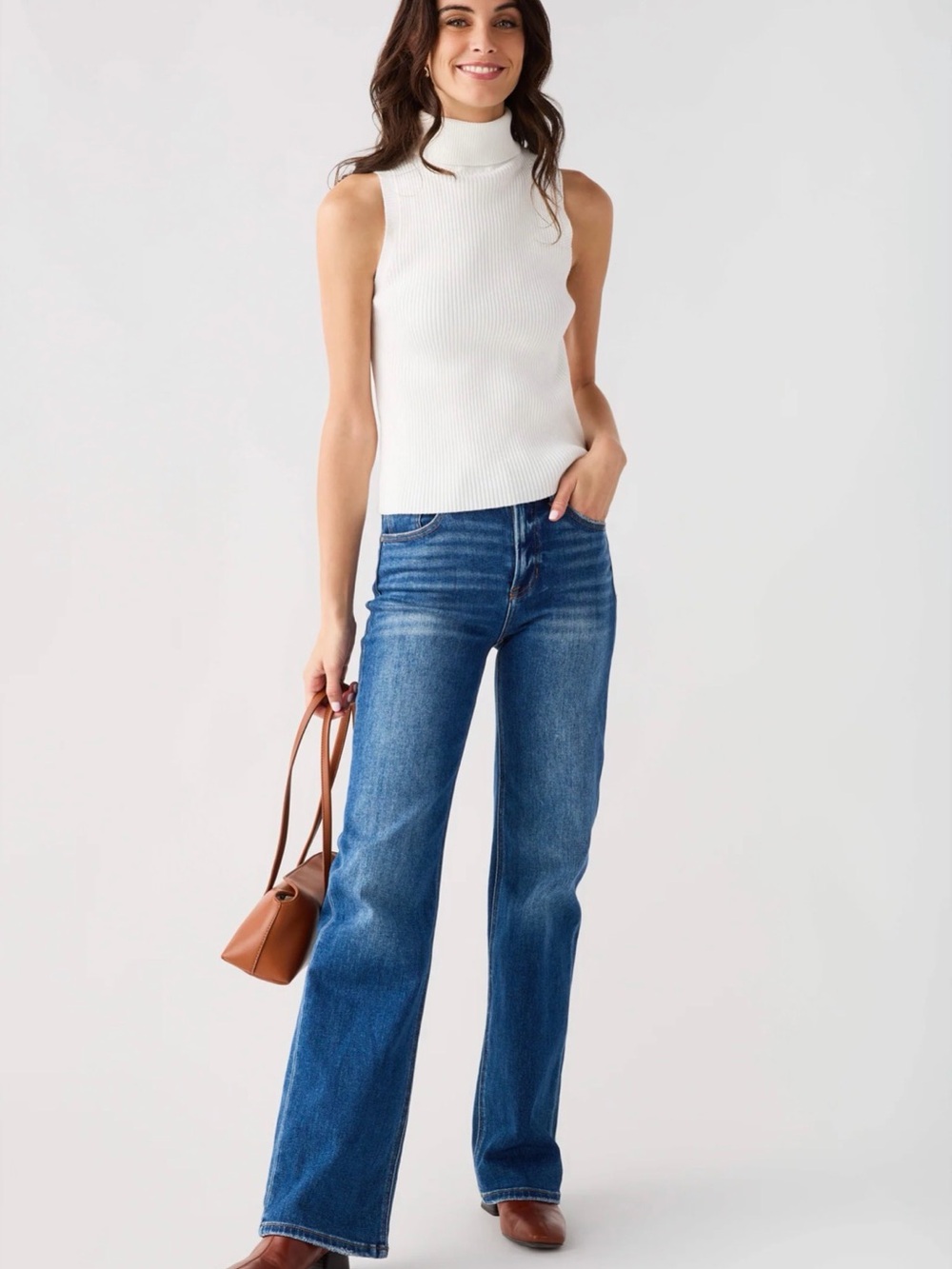 Risen Mila High Rise Straight-Leg Jeans